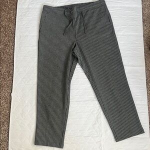LOFT Gray Pinstripe Women's Pants L